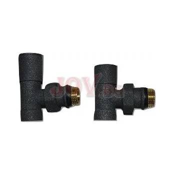 Image 1 of THS Thermostyle Радиаторен сет lux duo black ths 1/2 ъглов