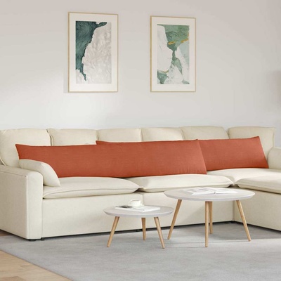 vidaXL Диван възглавници 2 pcs Червено оранжево 200 x 40 см (42013910)