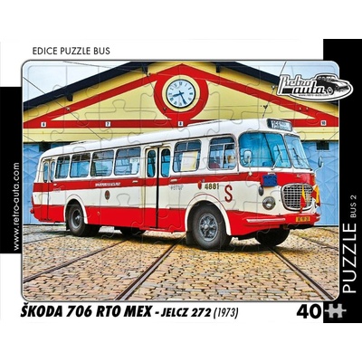 Retro-Auta BUS 2 ŠKODA 706 RTO MEX Jelcz 272 1973 40 dílků