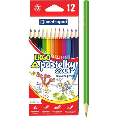 Centropen pastelky 9521 trojhranné 12 barev 661532