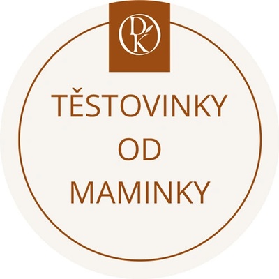 Davídkovo koření Etiketa Těstovinky od maminky béžová průměr 4,5 cm 1 ks