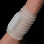 Lovetoy Оребрен вибриращ пенис удебелител Knights Ring Spiral