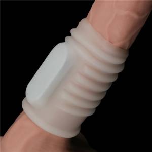 Lovetoy Оребрен вибриращ пенис удебелител Knights Ring Spiral