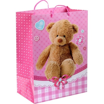Dárková taška 44*32cm Mišky fialové