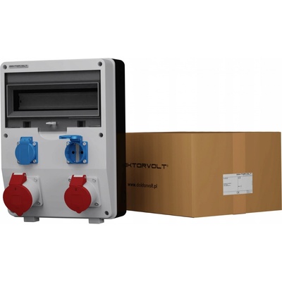 Stavební rozvaděč ECO 32A 16A 2x230V Schuko Doktorovlt DV-2602-D – Sleviste.cz