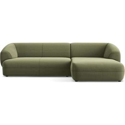 makamii Зелен кадифен ъглов диван (десен ъгъл) Moana - Makamii (MOANA_RC_M_1_P1_C11)