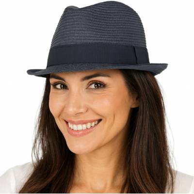 Fiebig since 1903 Nemačkavý letní modrý klobouk Trilby od Fiebig