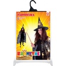 Karnevalové kostýmy RAPPA Čarodějnický plášť s kloboukem a pavučinou /Halloween