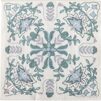 Bloomingville Alvira хартиени салфетки, 33 x 33 см, зелено-сини, 20 бр (82063083)