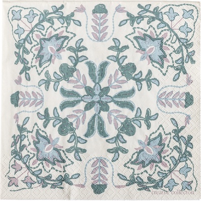 Bloomingville Alvira хартиени салфетки, 33 x 33 см, зелено-сини, 20 бр (82063083)