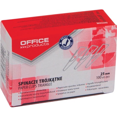 Office Products Кламери Office Products, триъгълни, 25mm, опаковка 100 (28174-А)