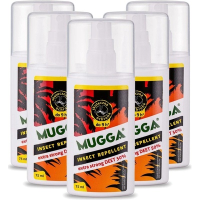 Mugga Sada spray Extra Strong DEET 50% 75 ml 5-pack