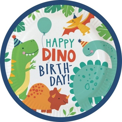 Javoli Papierové taniere Happy Dino 23 cm