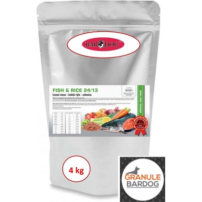 Bardog Hypoalergenné Fish rice 24/13 4 kg
