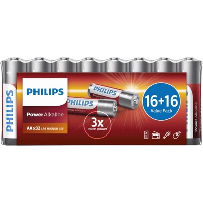 PHILIPS Power Alkaline AA 32 ks LR6P32FV/10