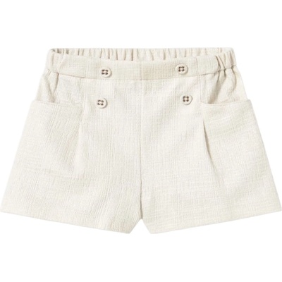 Mayoral Къси панталонки Mayoral - С декоративни копчета, бели, 18 м (25-01226-076-18M)