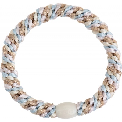 KKNEKKI Gumička do vlasů Kknekki Baby blue / Ballet pink, béžová barva, textil – Zboží Dáma