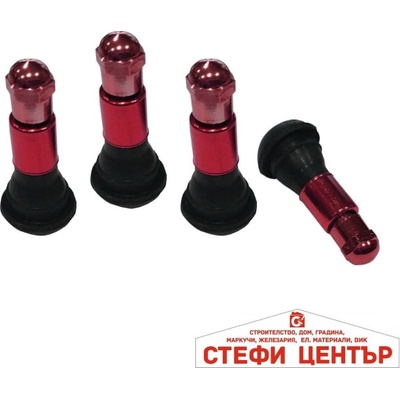 Paolo Вентили за гума 4 БР/К-Т Червен