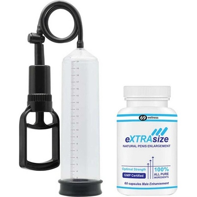 eXTRAsize за уголемяване на пениса 60капсули + Пенис помпа Penis Pump No. 3