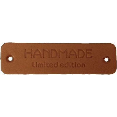 Pro Háčkování Hand Made koženková cedulka hnědá Limited edition