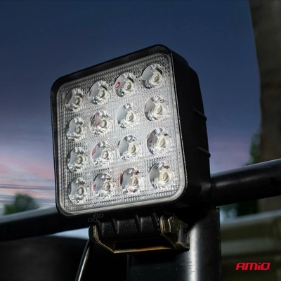 AMIO LED pracovní světlo 16x LED AWL05 EMC 108x108 48W FLAT 9-60V – Hledejceny.cz