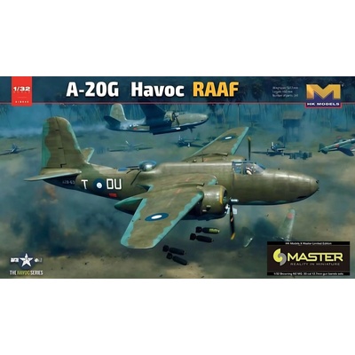 Hong Kong Models A-20G RAAF Havoc Master Version with nose weight and metal landing gear metal gun barrel set 1:32
