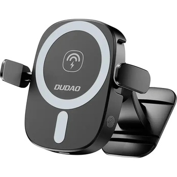 Dudao Поставка за телефон за автомобил Dudao FW11, с индуктивно зареждане 15W, за вентилационните отвори / таблото, черно (FW11)