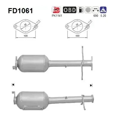 AS Filtr pevných částic ASA FD1061