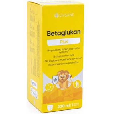 Livsane Betaglukán Plus s pomarančovou príchuťou 200 ml