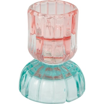 Green Gate Розов и зелен стъклен свещник - Green Gate (GLACAHUD1906)