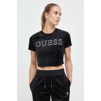 Guess Кадифена тениска Guess COUTURE в черно V3BI01 KBXI2 (V3BI01.KBXI2)