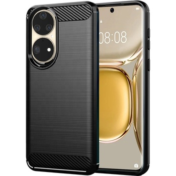 Techsuit Carbon Silicone puzdro pre Huawei P50 Pro – čierne