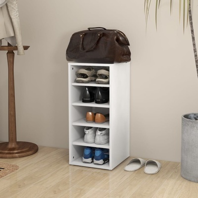 vidaXL Шкаф за обувки бял, 31, 5x35x70 см, ПДЧ (808981)