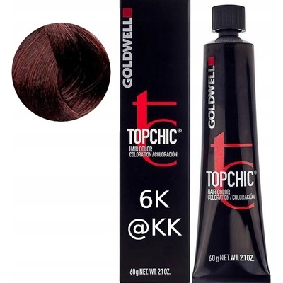 Goldwell Topchic Permanent Hair Color 6N Kk tmavá blond eliminovaná intenzivní 60 ml