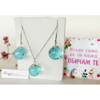 Meganflo Морско глухарче - комплект с дълги обеци