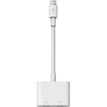 Belkin Lightning Audio Plus Charge RockStar - сертифициран адаптер Lightning аудио и Lightning порт за зареждане и слушане на музика