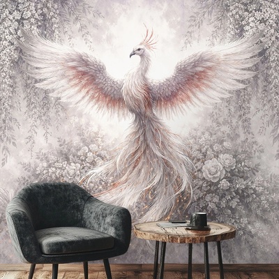 Art Gift Decor Фототапет феникс с флорална композиция