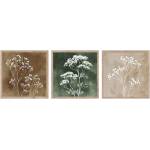 Styler Картини в комплект 3 бр. 30x30 cm Floral Imprint - Styler (OB-22822)