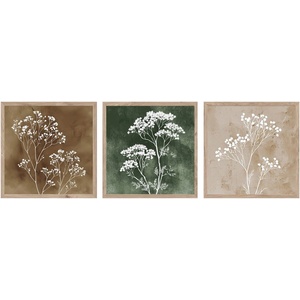 Styler Картини в комплект 3 бр. 30x30 cm Floral Imprint - Styler (OB-22822)
