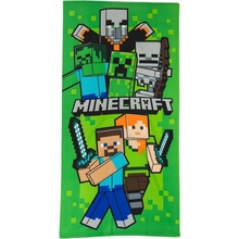 AYmax osuška z mikrovlákna Minecraft Heroes & Mobs 70 x 140 cm