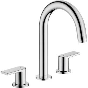 Hansgrohe Vernis Shape - Смесител за мивка с изпразнител, за триотворен монтаж, хром 71563000 (71563000)