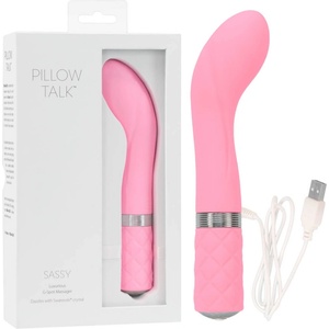 Pillow Talk Sassy - презареждаем G-точков вибратор (розов)