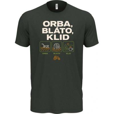 Pánské tričko Orba, bláto, klid Super, traktor