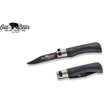 ANTONINI oldbear 9303/15 mnk / Джобно ножче с острие от неръждаема стомана с черно ptfe покритие - черно (aec0026)