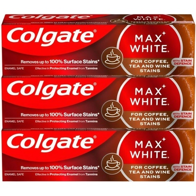 Colgate Max White Coffee Tea & Wine 3 × 75 ml