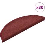 vidaXL Изтривалки за стълби, 30 бр. , 56x17x3 см, бордо, полукръгли (B.V.)