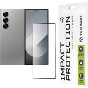 Techsuit защитно пълно покриващо стъкло 111D за Samsung Galaxy Z Fold 6 - Черен KP36612