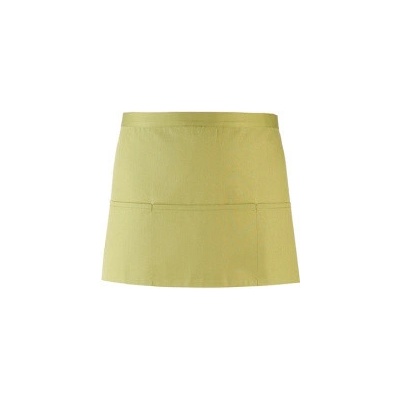 Premier Workwear Pracovní zástěra krátká s kapsami PR155 Lime Pantone 382 60x33cm