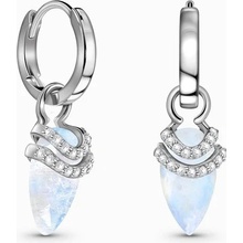 Royal Exklusive Royal Fashion strieborné rhodiované náušnice Bohyňa s drahokamami Moonstony a drahokamami topazy GU-DR23084E-SILVER-MOONSTONE-TOPAZ