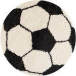 Ayyildiz Черно-кремав детски килим ø 100 cm Fun - Ayyildiz Carpets (FUN1001006001BLACK)